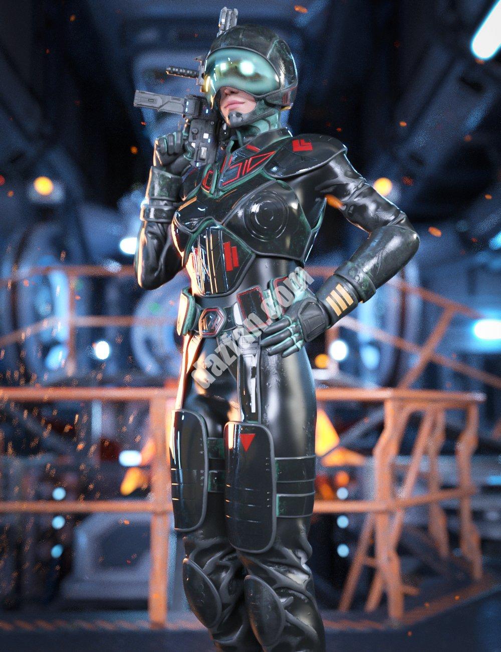 [daz服装] 科幻重甲创世纪8.1女性-DAZ爱好者