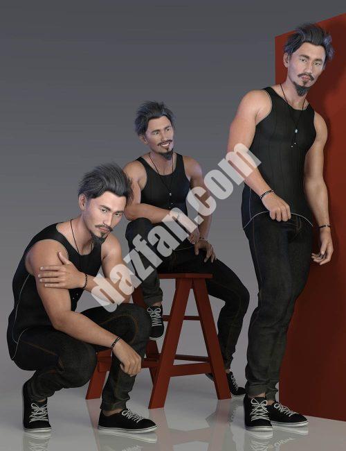 [daz姿势] 《创世纪8》男主角和李8的性感姿势和表情-DAZ爱好者