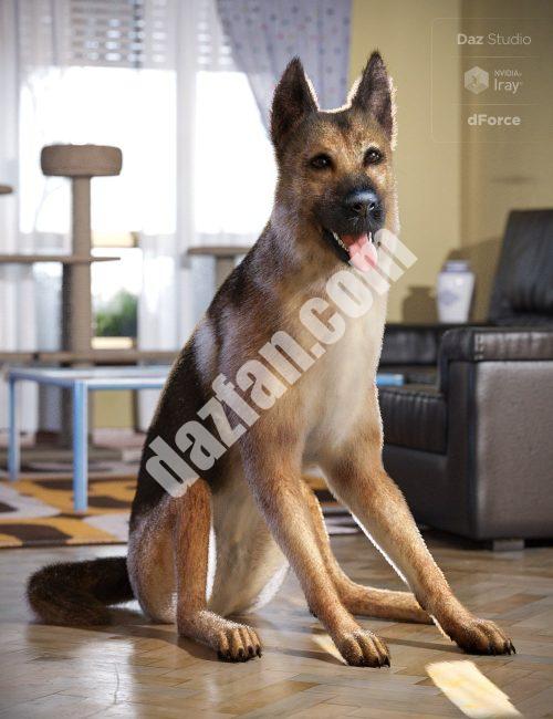[daz角色] 德国牧羊犬Daz Dog 8-DAZ爱好者