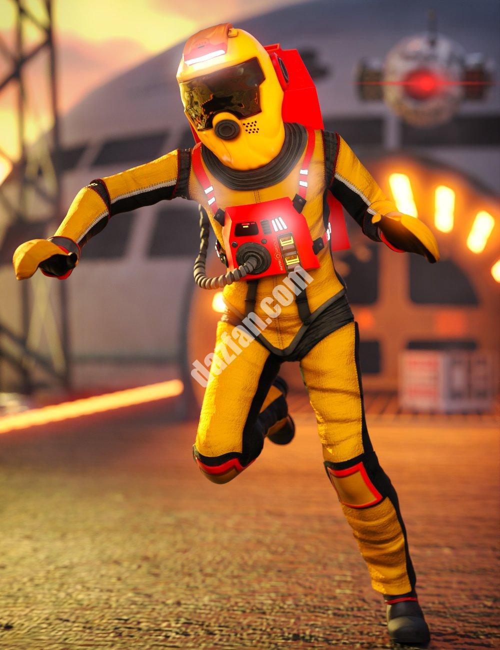 [daz服装] Genesis 8和8.1雄性的太空机动装置-DAZ爱好者