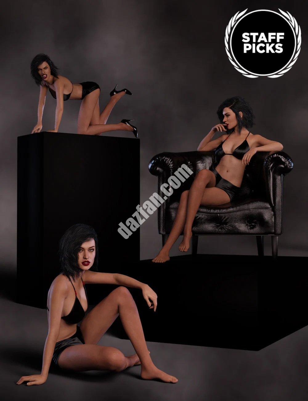 [daz姿势] Tasha 8和Genesis 8女性的诱惑-DAZ爱好者