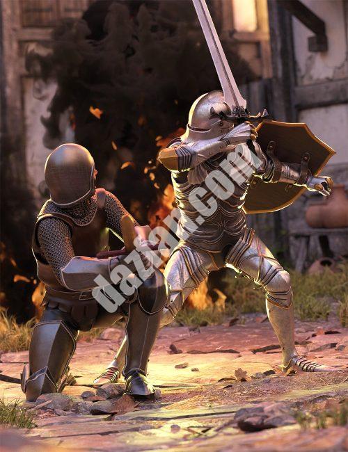 [daz姿势] 创世纪9号基地的Joust姿势-DAZ爱好者