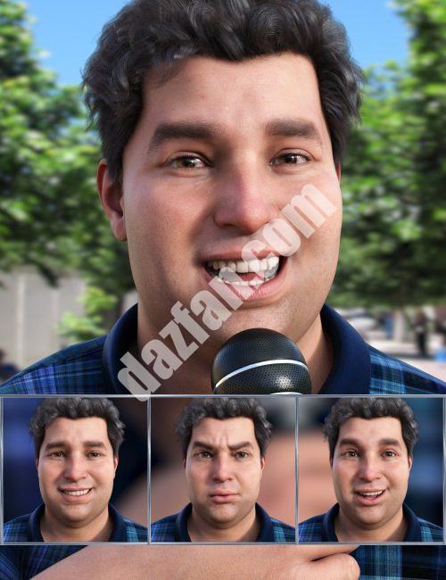 [daz姿势] The Reporter-Genesis 8.1 Male和Fred 8.1的表情-DAZ爱好者