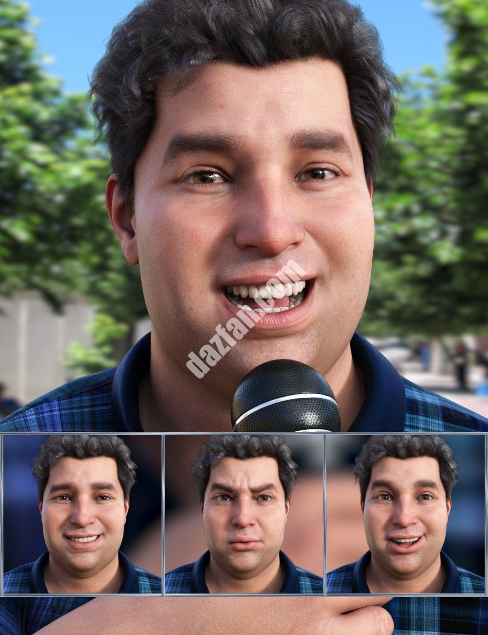 [daz姿势] The Reporter-Genesis 8.1 Male和Fred 8.1的表情-DAZ爱好者