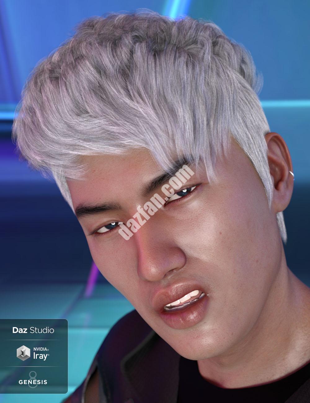 [daz发型] 特洛伊头发创世纪3和8男性（s）-DAZ爱好者