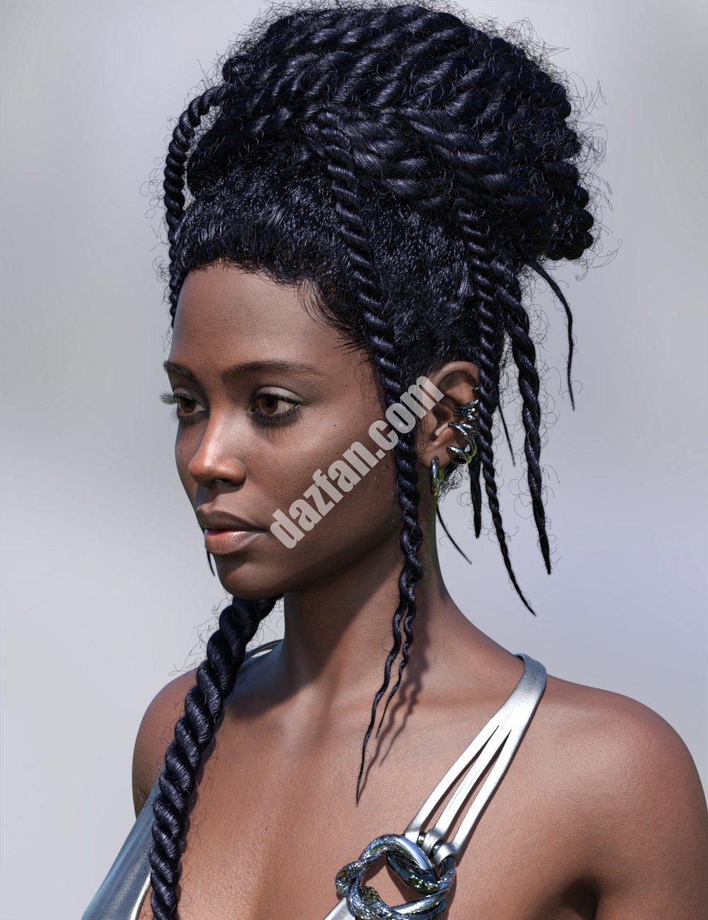 [daz发型] 为创世纪9扭转Bun-DAZ爱好者