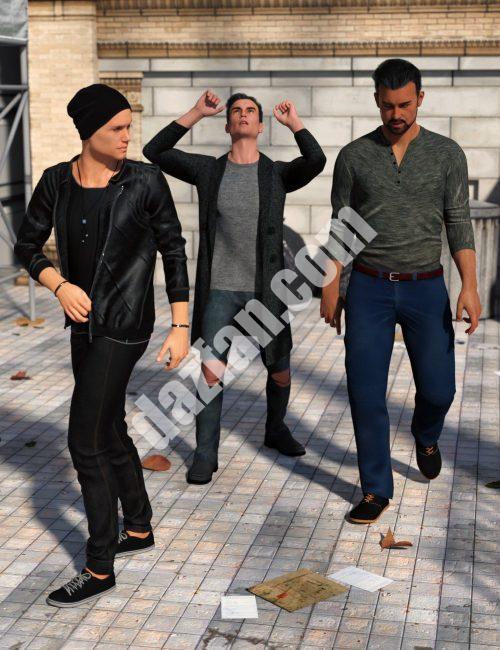 [daz姿势] 创世纪3和8男性的城市普遍姿势-DAZ爱好者