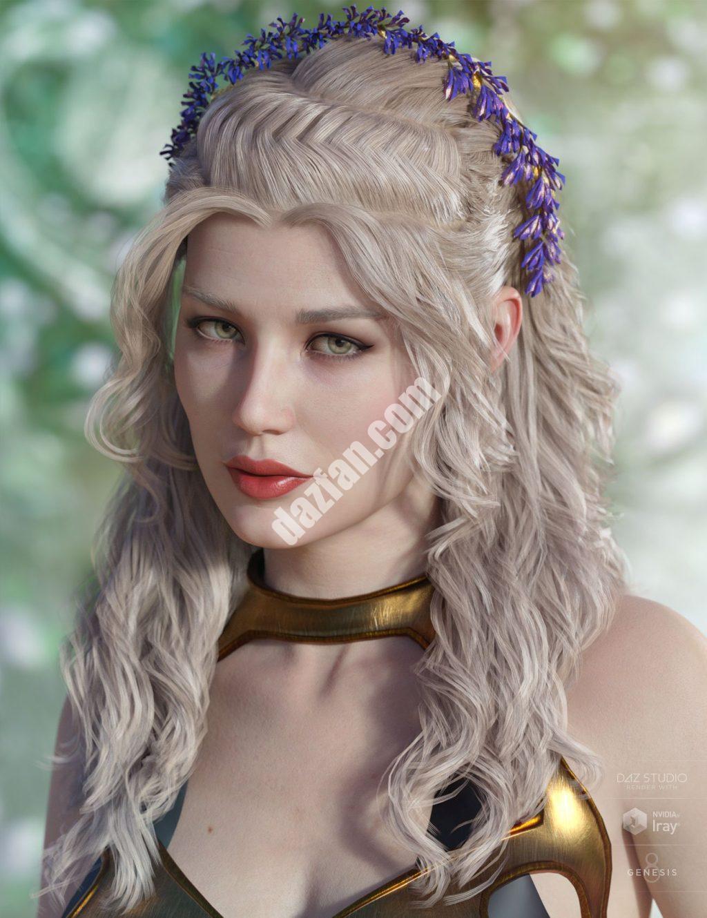 [daz发型] Valeria头发为创世纪3和8女性（s）-DAZ爱好者