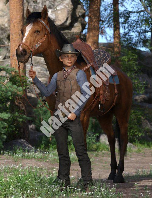 [daz服装] DAZ Horse 3的西部马套-DAZ爱好者