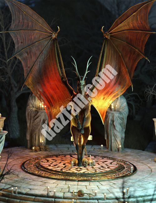 [daz姿势] 魔马的带翼死亡等级姿势-DAZ爱好者