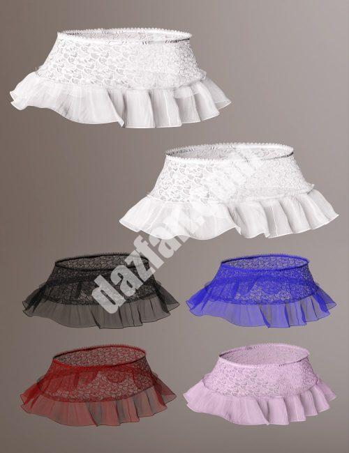 [daz服装] X-Fashion激情蕾丝内衣Genesis 8和8.1女性套装dForce裙-DAZ爱好者