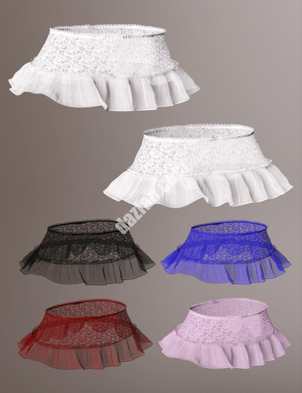 [daz服装] X-Fashion激情蕾丝内衣Genesis 8和8.1女性套装dForce裙-DAZ爱好者