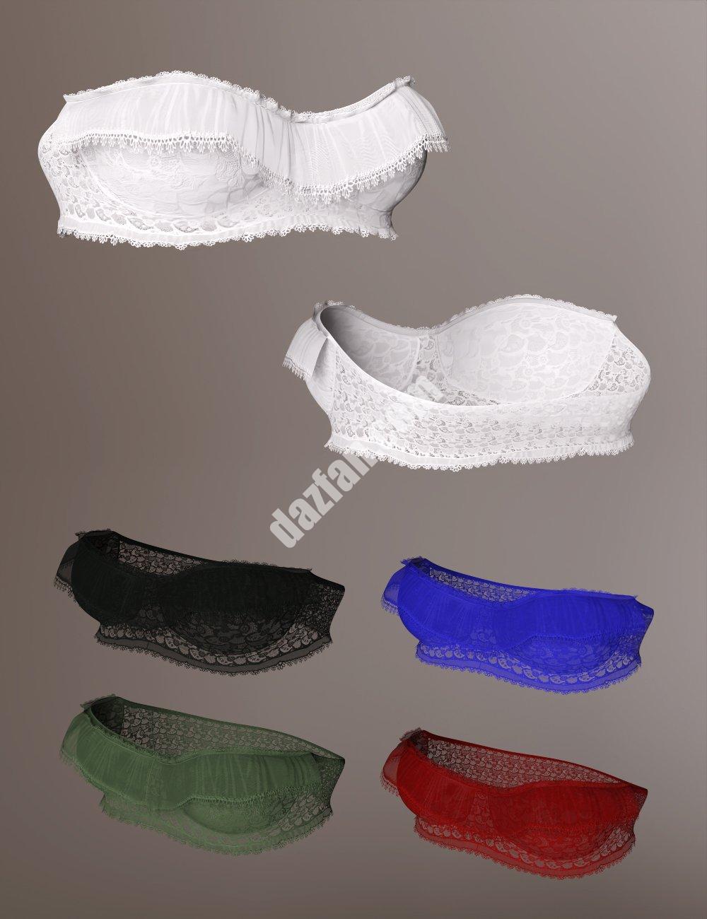 [daz服装] X-Fashion激情蕾丝内衣Genesis 8和8.1女性套装dForce上衣-DAZ爱好者