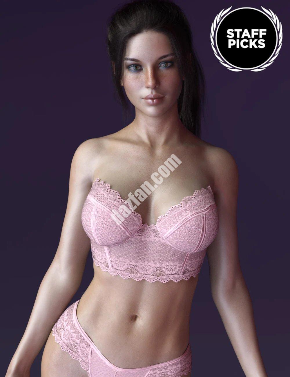 [daz服装] X时尚性感甜美内衣为创世纪8女性-DAZ爱好者