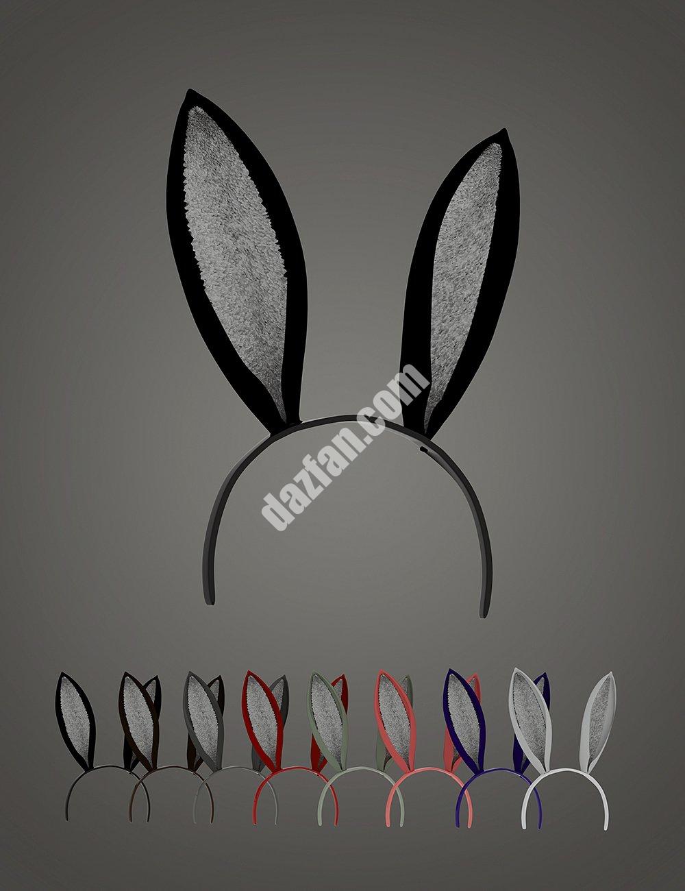 [daz服装] XF Genesis 8和8.1男款兔子蕾丝内衣头带-DAZ爱好者