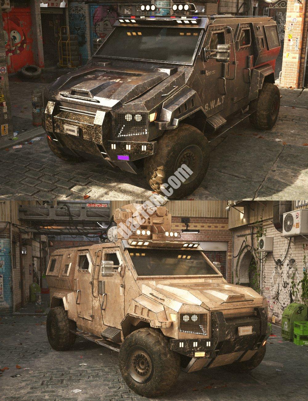 [daz载具] XI装甲巡逻车-DAZ爱好者