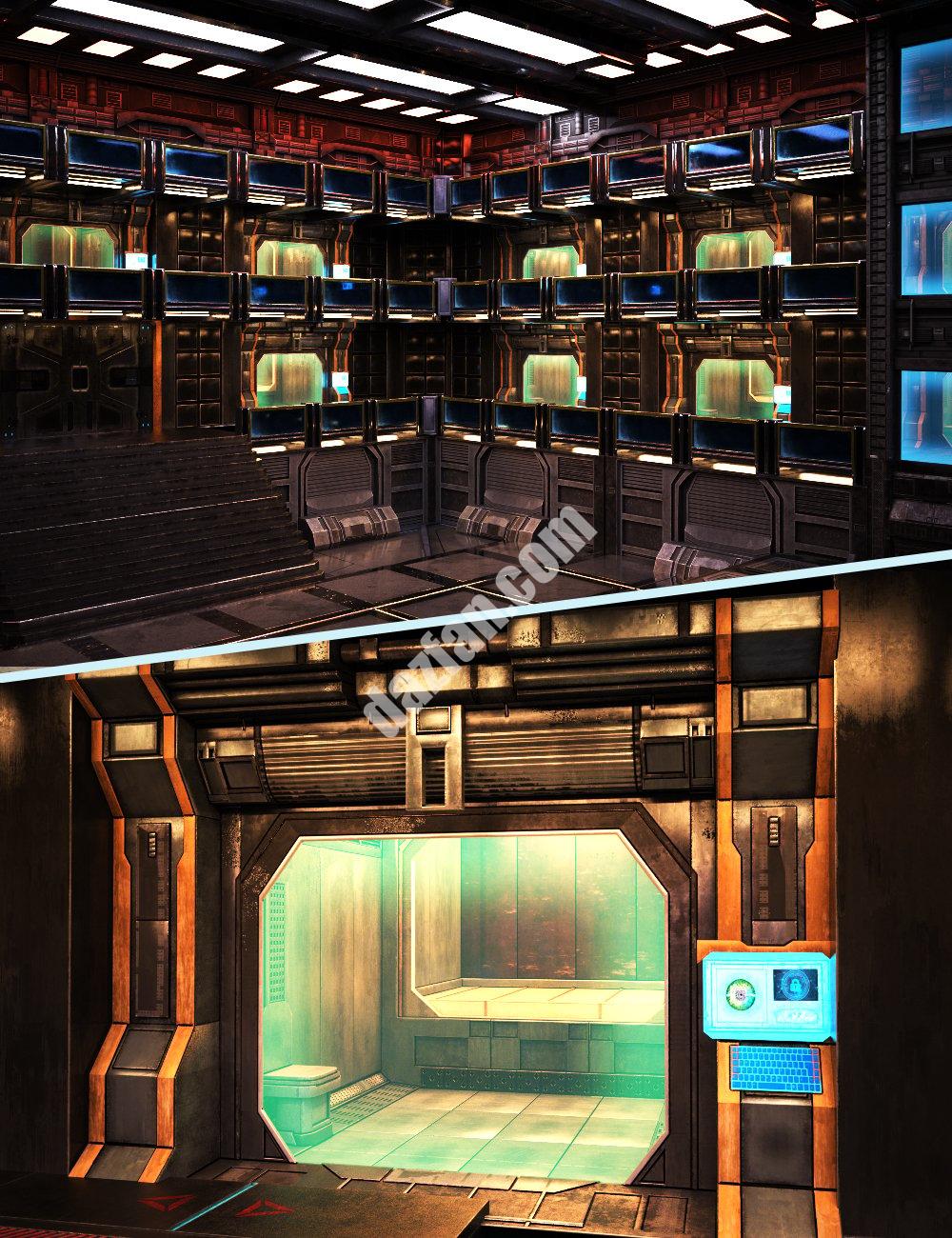 [daz场景] XI 模块化未来监狱-DAZ爱好者