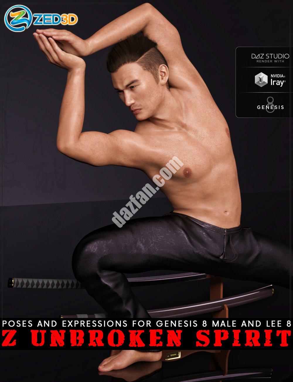 [daz姿势] Z坚不可摧的精神-创世纪8男性和李8的姿势和表情-DAZ爱好者