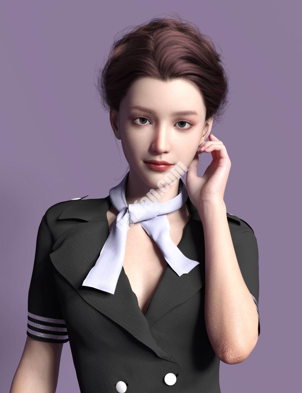 [daz发型] Dailey Hair for Genesis 8和8.1雌性-DAZ爱好者