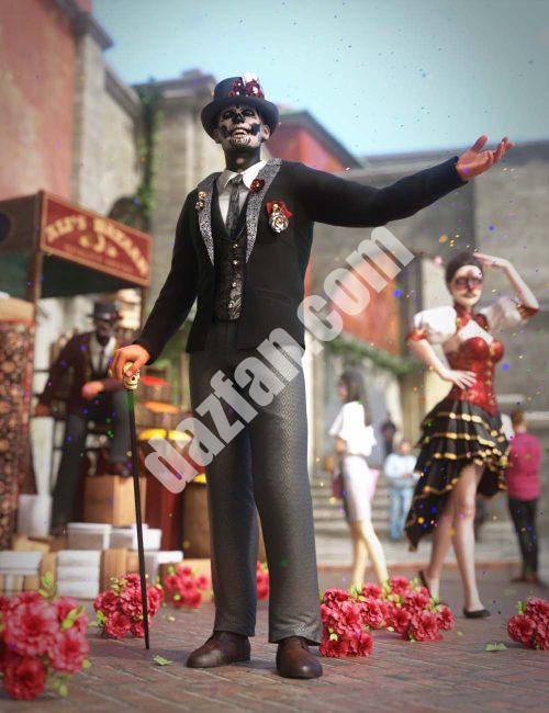 [daz服装] Dia de los Muertos创世纪8和8.1雄性套装-DAZ爱好者