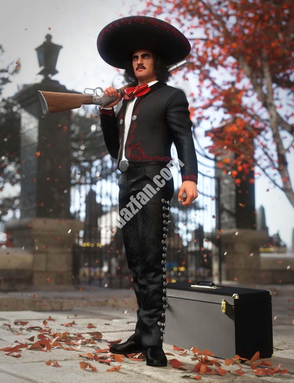 [daz服装] 创世纪8和8.1雄性的Mariachi服装-DAZ爱好者