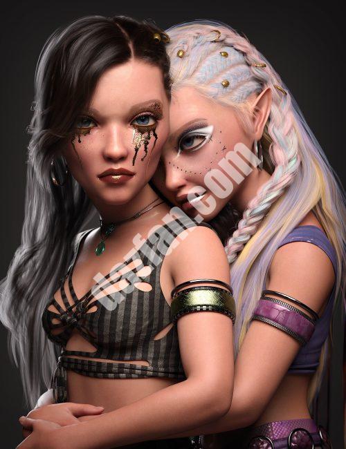 [daz角色] Pixie 9的头部造型和化妆-DAZ爱好者