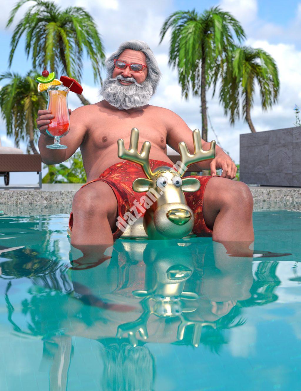 [daz服装] dForce创世纪9的夏日圣诞老人-DAZ爱好者