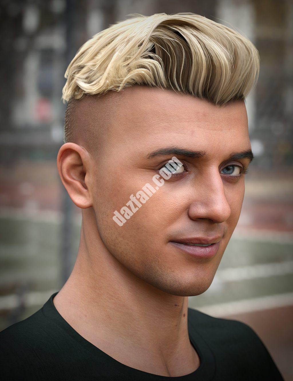 [daz发型] 雨果·蓬帕杜的头发为创世纪8雄性和创世纪9-DAZ爱好者