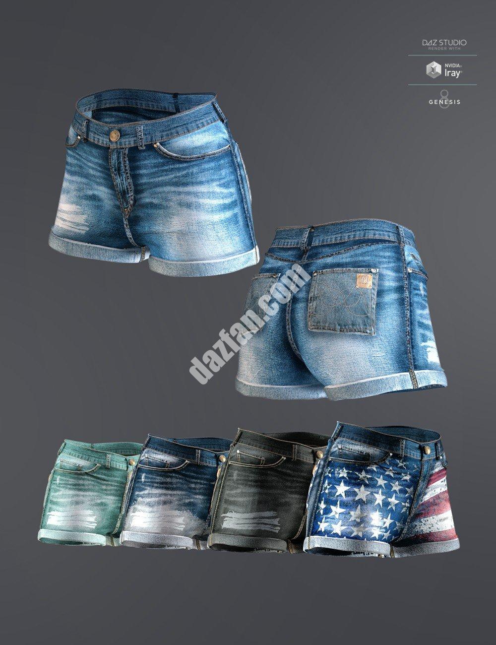 [daz服装] AJC Pro滑板短裤适用于Genesis 8和8.1女性-DAZ爱好者