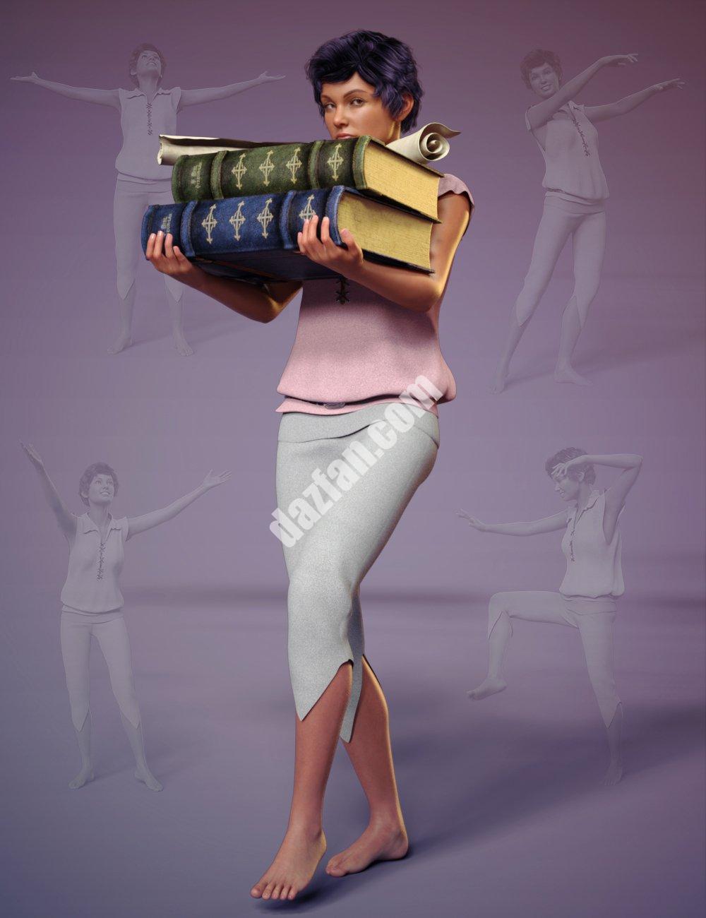 [daz姿势] 创世纪8男性和创世纪8女性的学徒姿势-DAZ爱好者