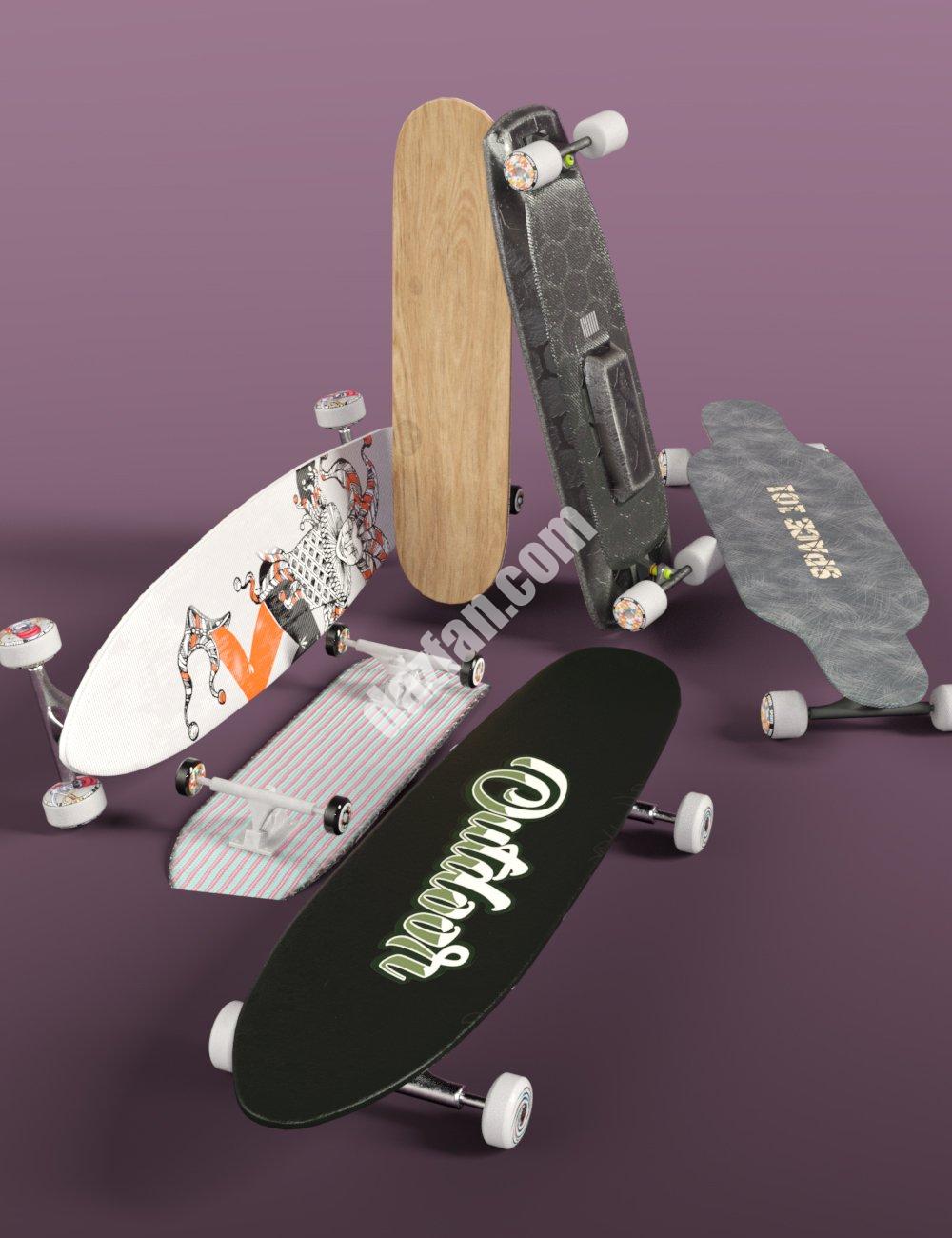 [daz服装] BW酷滑板套装-DAZ爱好者