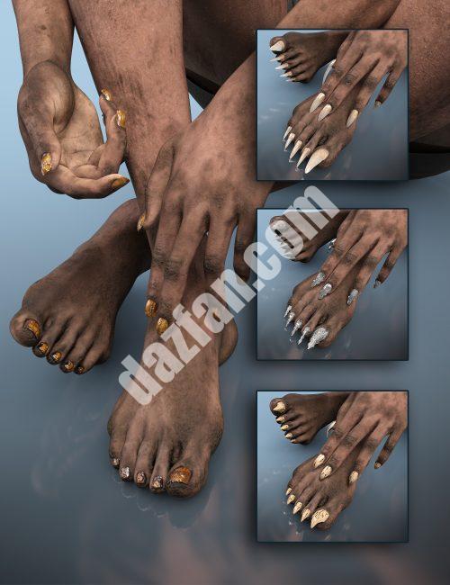 [daz角色] 创世纪9的生物指甲附加组件-DAZ爱好者