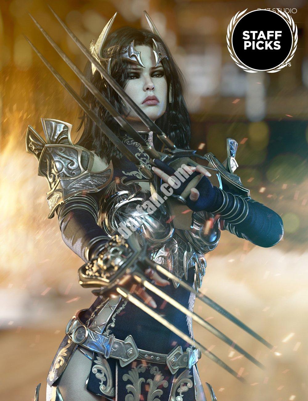 [daz服装] dForce Lilikh创世纪8号女性装备和武器-DAZ爱好者