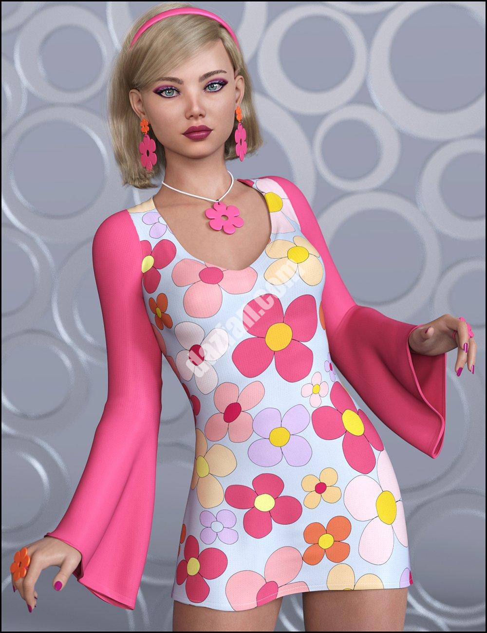 [daz服装] 创世纪8号女性的dForce花之力装备-DAZ爱好者