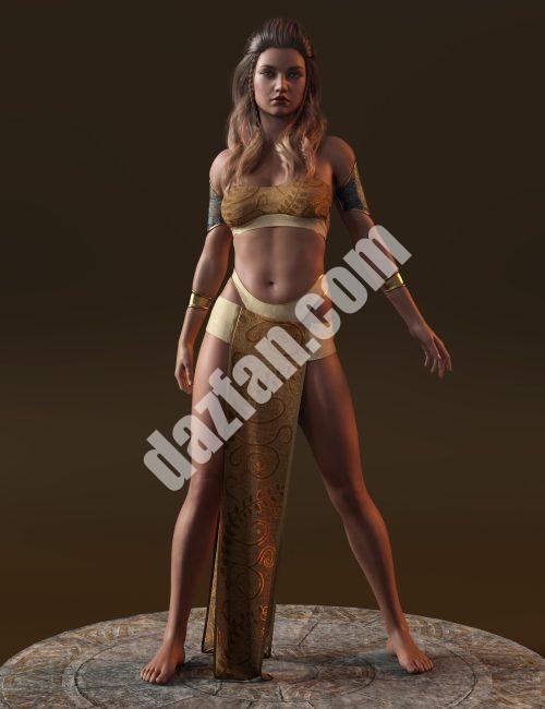 [daz服装] dForce创世纪8和8.1女性英雄披甲装备-DAZ爱好者