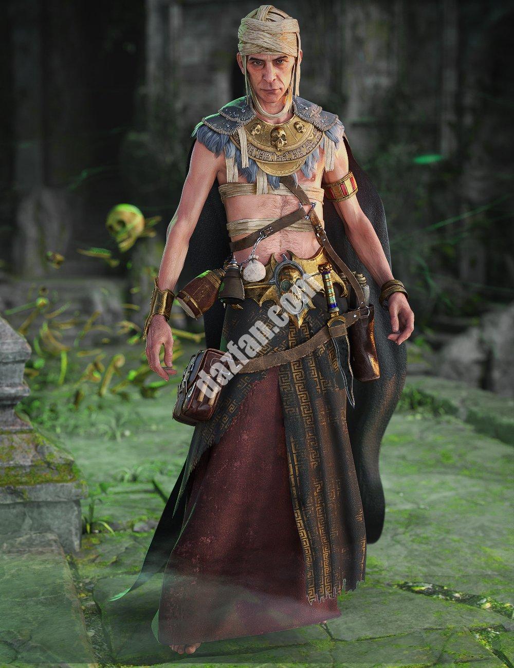 [daz服装] dForce亡灵法师创世纪8.1男性装备-DAZ爱好者