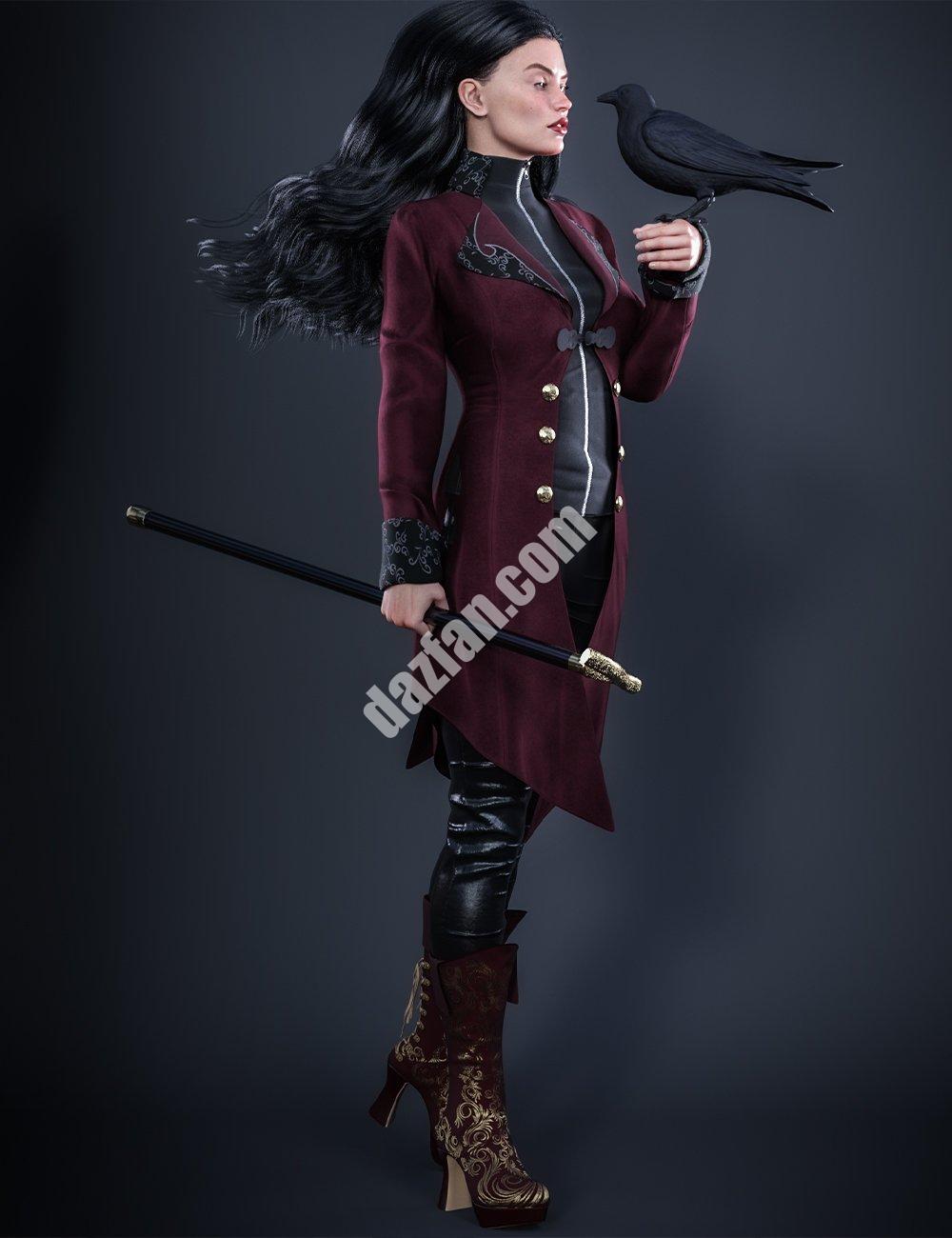 [daz服装] dForce维多利亚吸血鬼创世纪8和8.1女性套装-DAZ爱好者