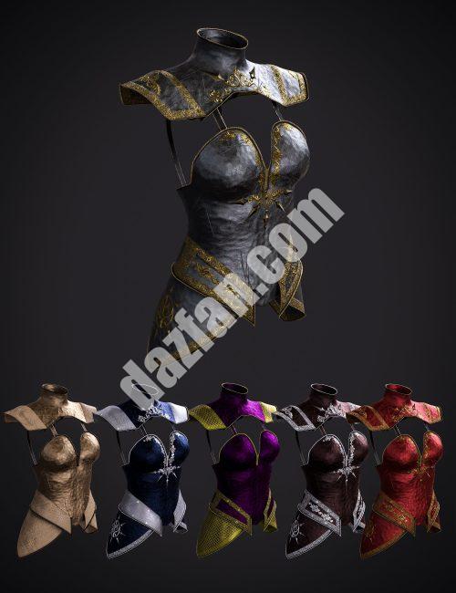 [daz服装] Elena黑暗女王创世纪8和8.1女性装备盔甲-DAZ爱好者