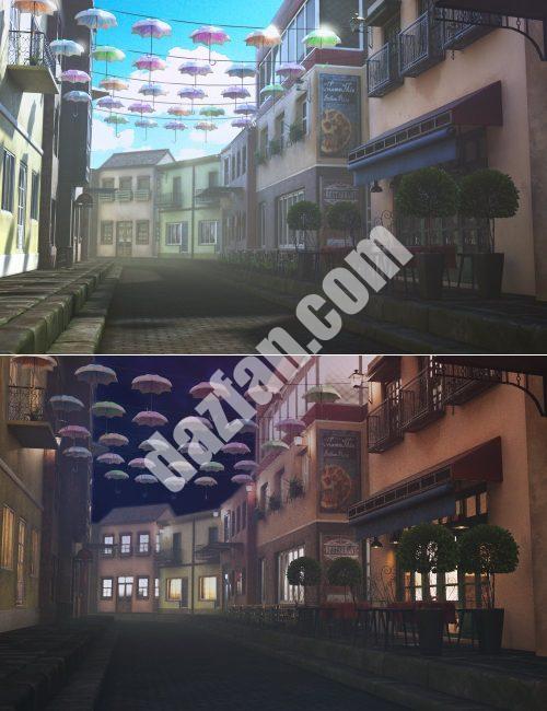 [daz场景] 欧洲大街-DAZ爱好者