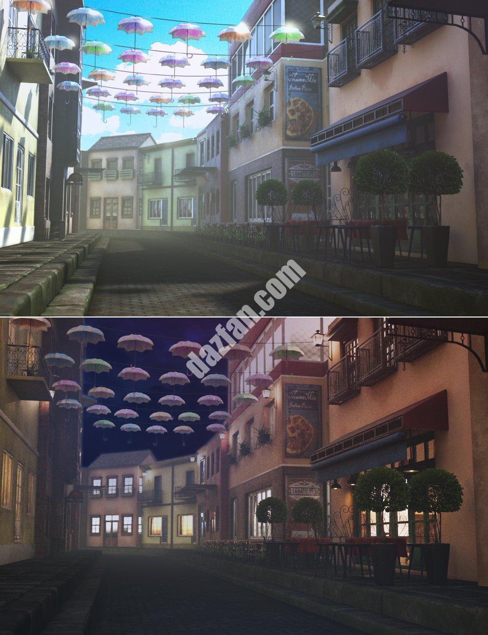 [daz场景] 欧洲大街-DAZ爱好者