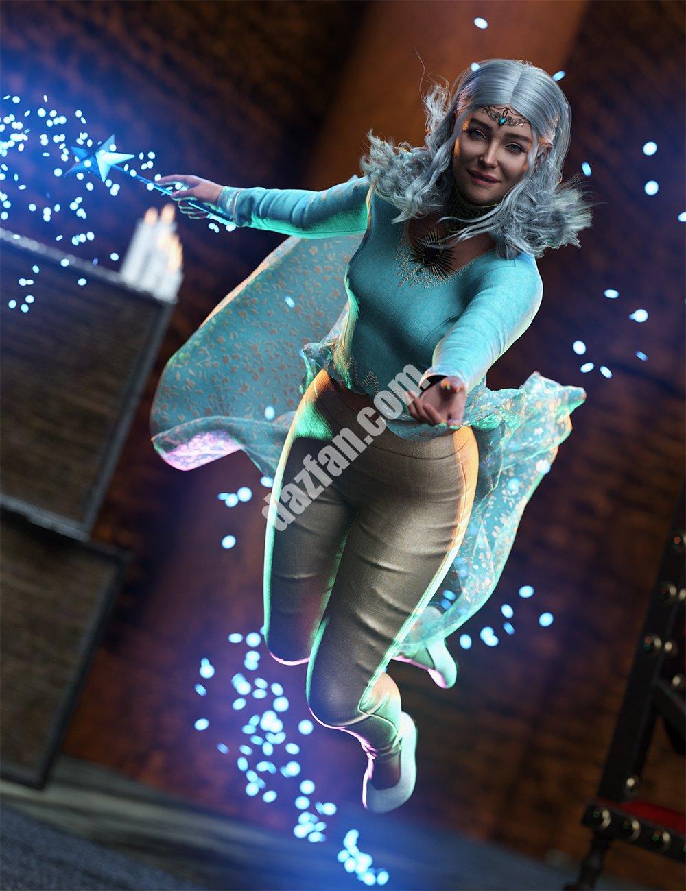 [daz姿势] 精灵教母为创世纪9女性化姿势-DAZ爱好者