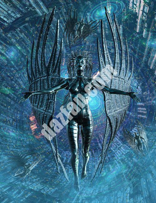 [daz服装] 创世纪8镀金翅膀-DAZ爱好者