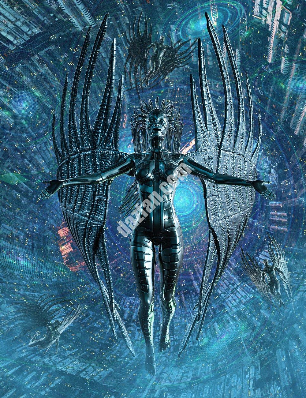 [daz服装] 创世纪8镀金翅膀-DAZ爱好者