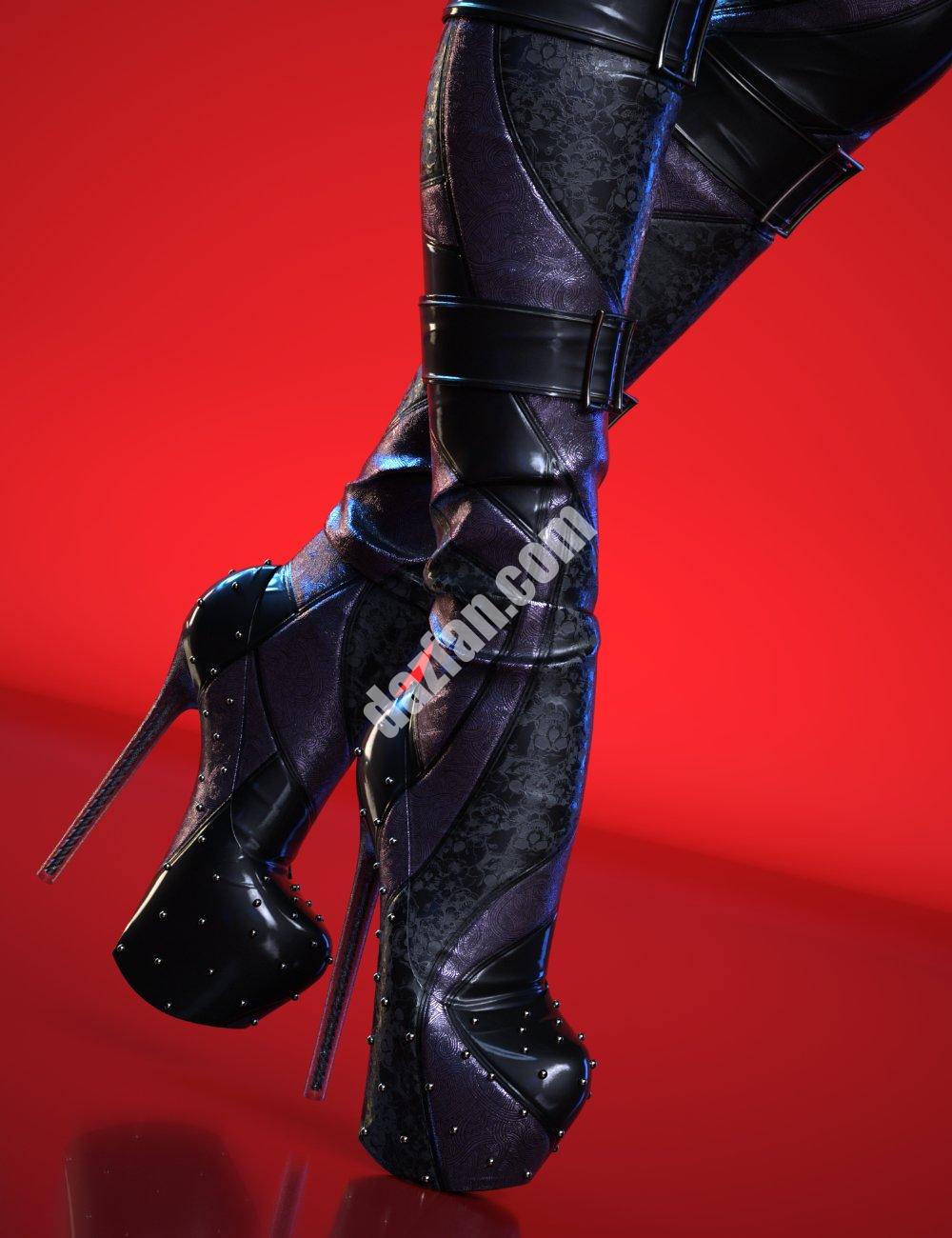 [daz服装] HM Zarinah创世纪9战靴-DAZ爱好者