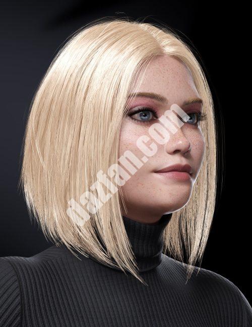 [daz发型] HS光滑的鲍勃头发为创世纪9，8，和8.1女性-DAZ爱好者