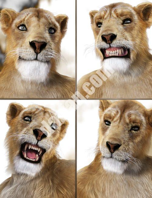 [daz姿势] 狮女Niketa JW Expressions-DAZ爱好者