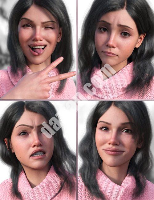 [daz姿势] JW她对米拉9的情感表达-DAZ爱好者