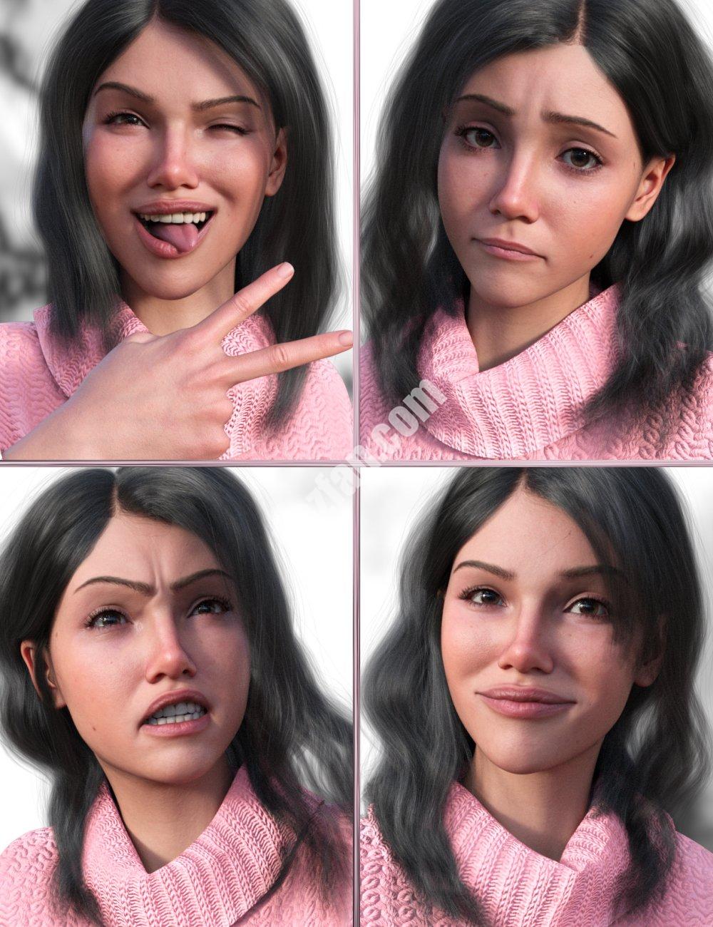 [daz姿势] JW她对米拉9的情感表达-DAZ爱好者