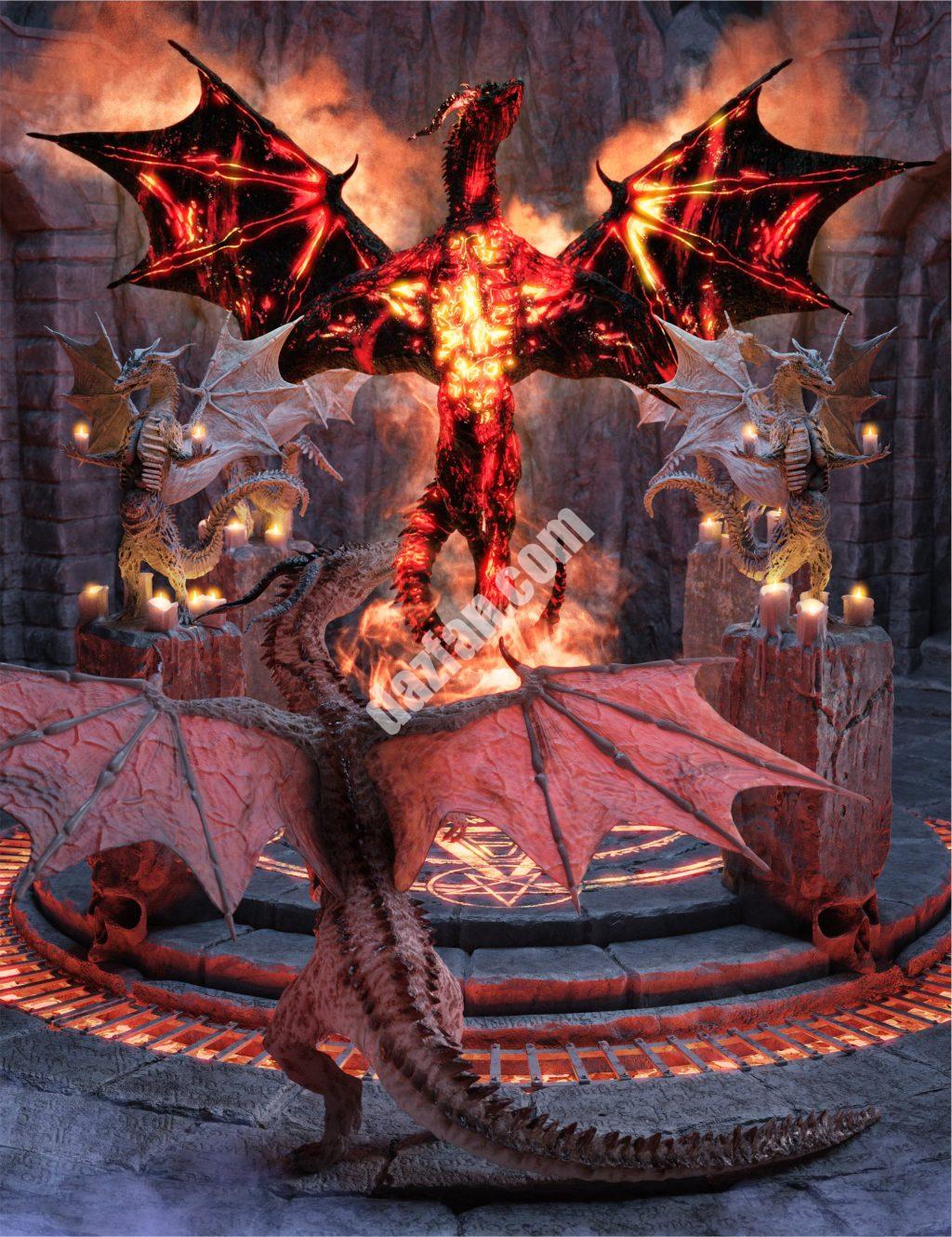 [daz角色] 巫妖龙康乃馨纹理扩展-DAZ爱好者