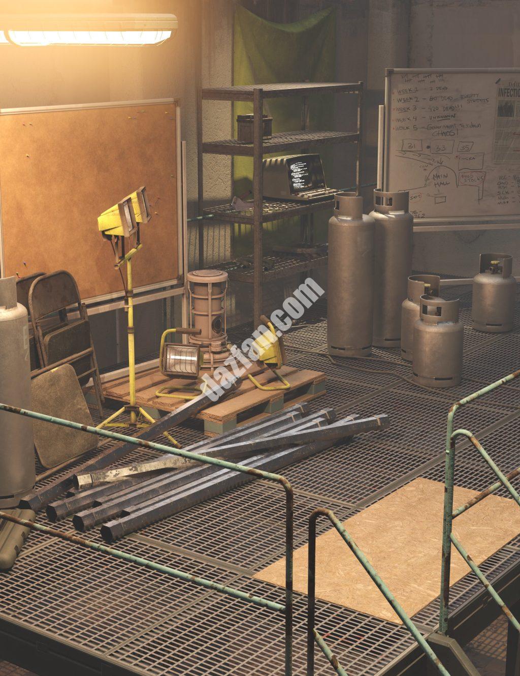 [daz场景] 安全屋工具和其他道具-DAZ爱好者